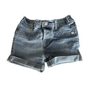 Seven For All Mankind Infant Girls Jean Shorts 18M Rolled Cuff Denim